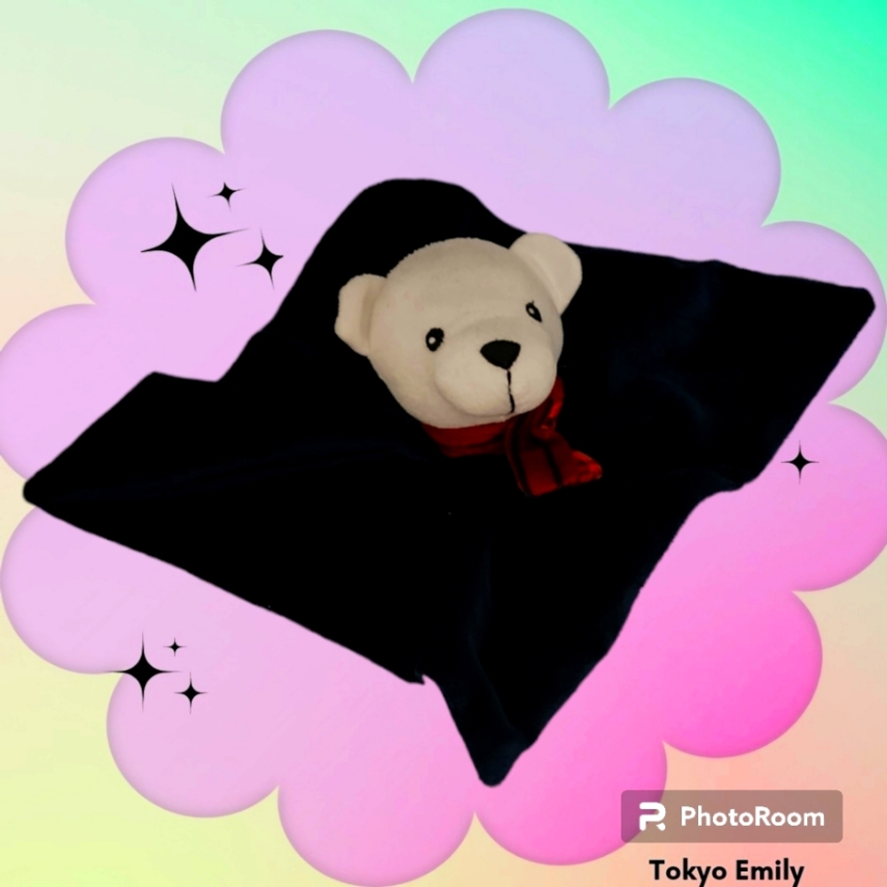Lila and Jack navy white bear Lovey